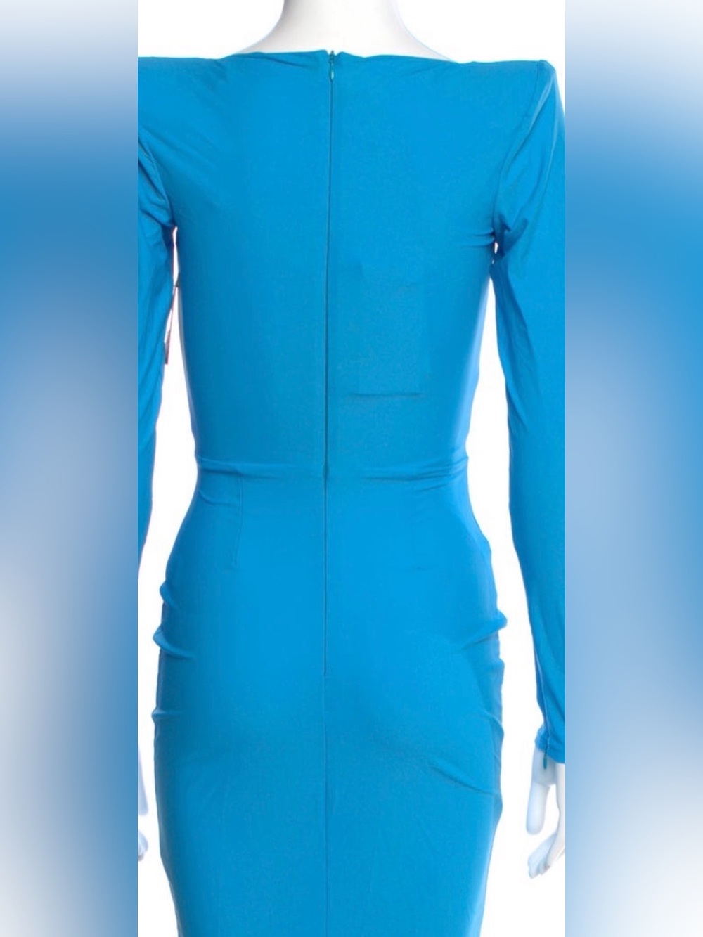 Alex Perry Turquoise Blue Midi Dress medium - Picture 5 of 11
